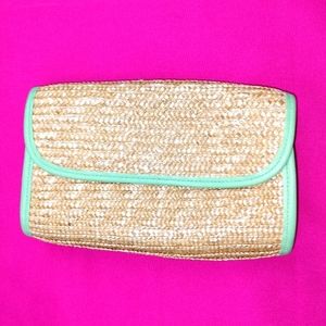 Old Navy Straw Wristlet w/ Green Trim